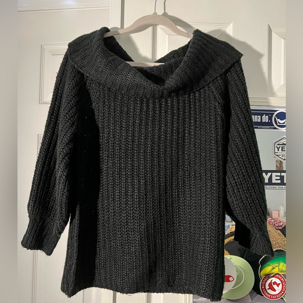 Oversize Sleeve Chunky Bardot Jumper